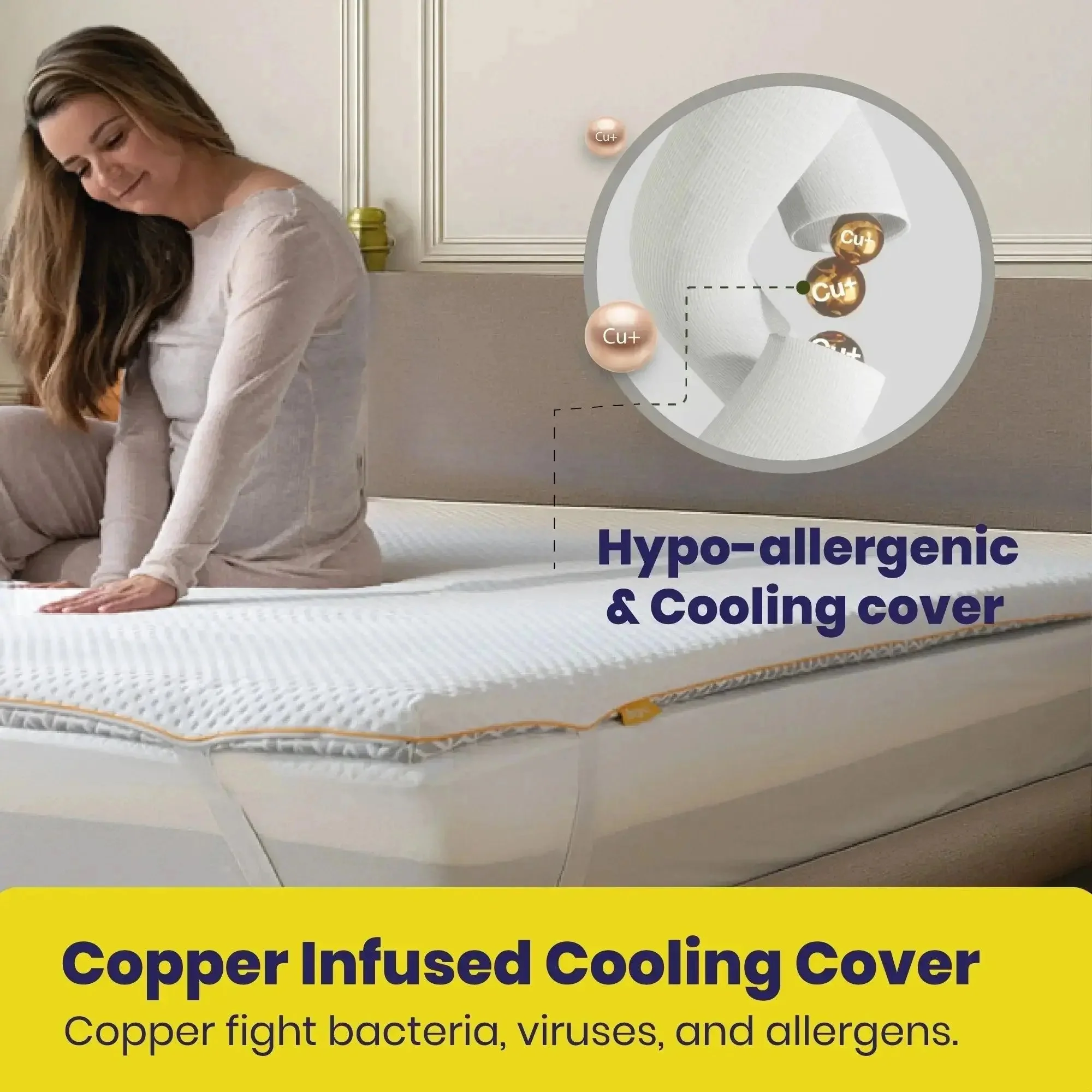 Brightr® Aurora 2 in 1 Best Memory Foam Mattress Topper Soft/Medium Firm - Image 7