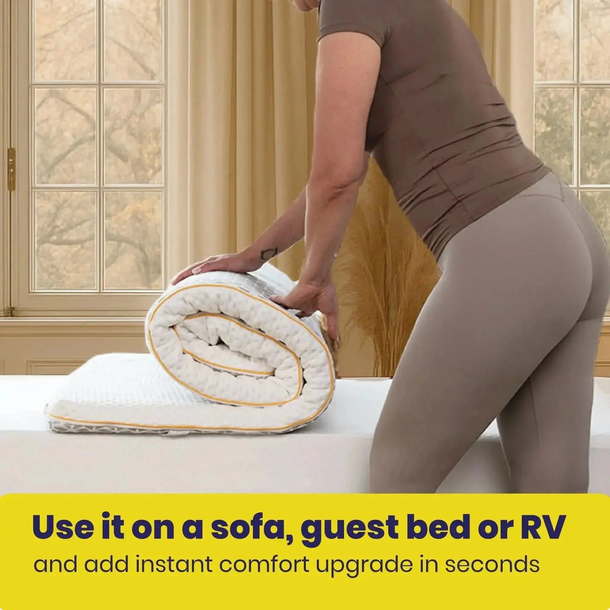 Brightr® Aurora 2 in 1 Best Memory Foam Mattress Topper Soft/Medium Firm - Image 11