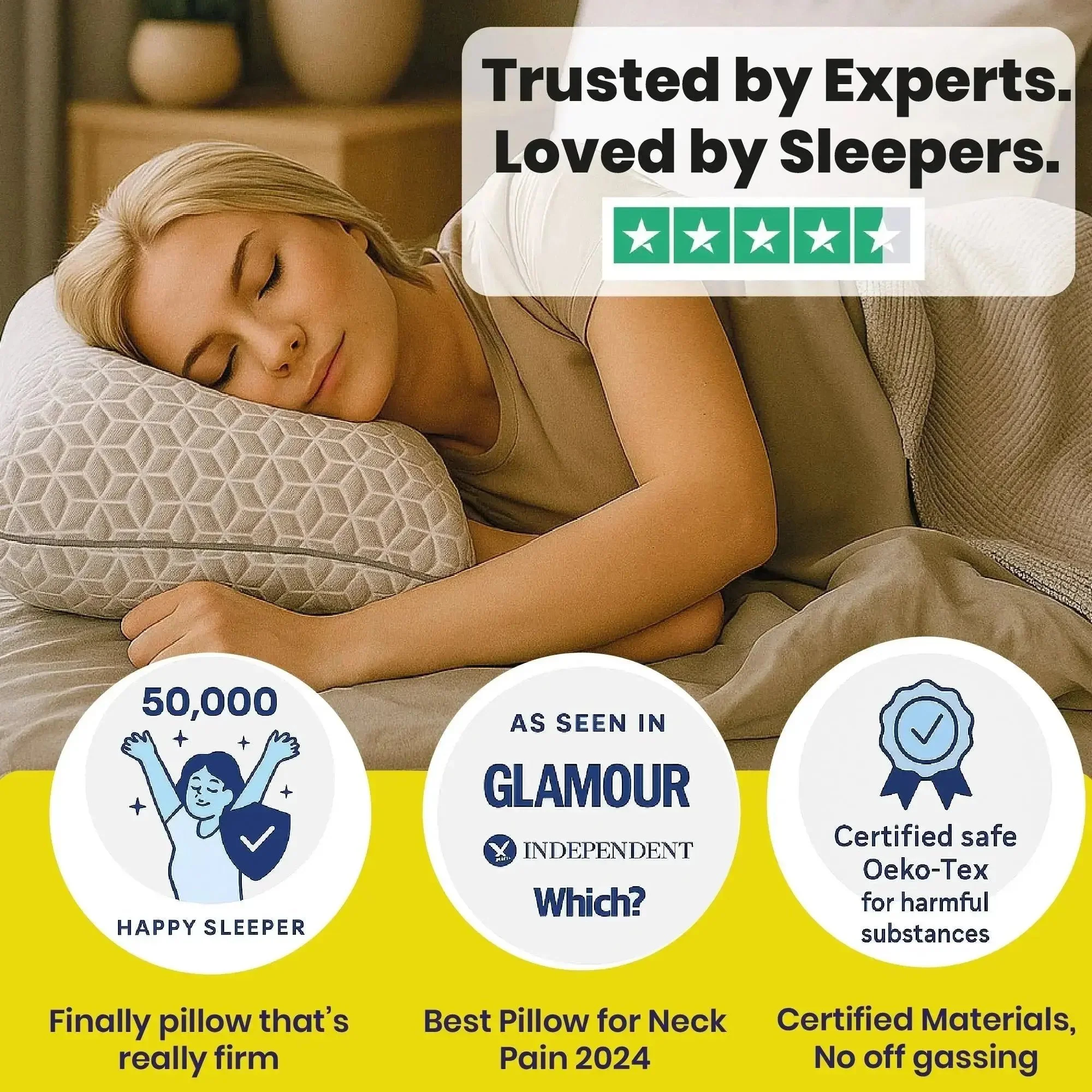 Brightr® Eclipse Adjustable Firm Memory Foam Pillow bundle - Image 7
