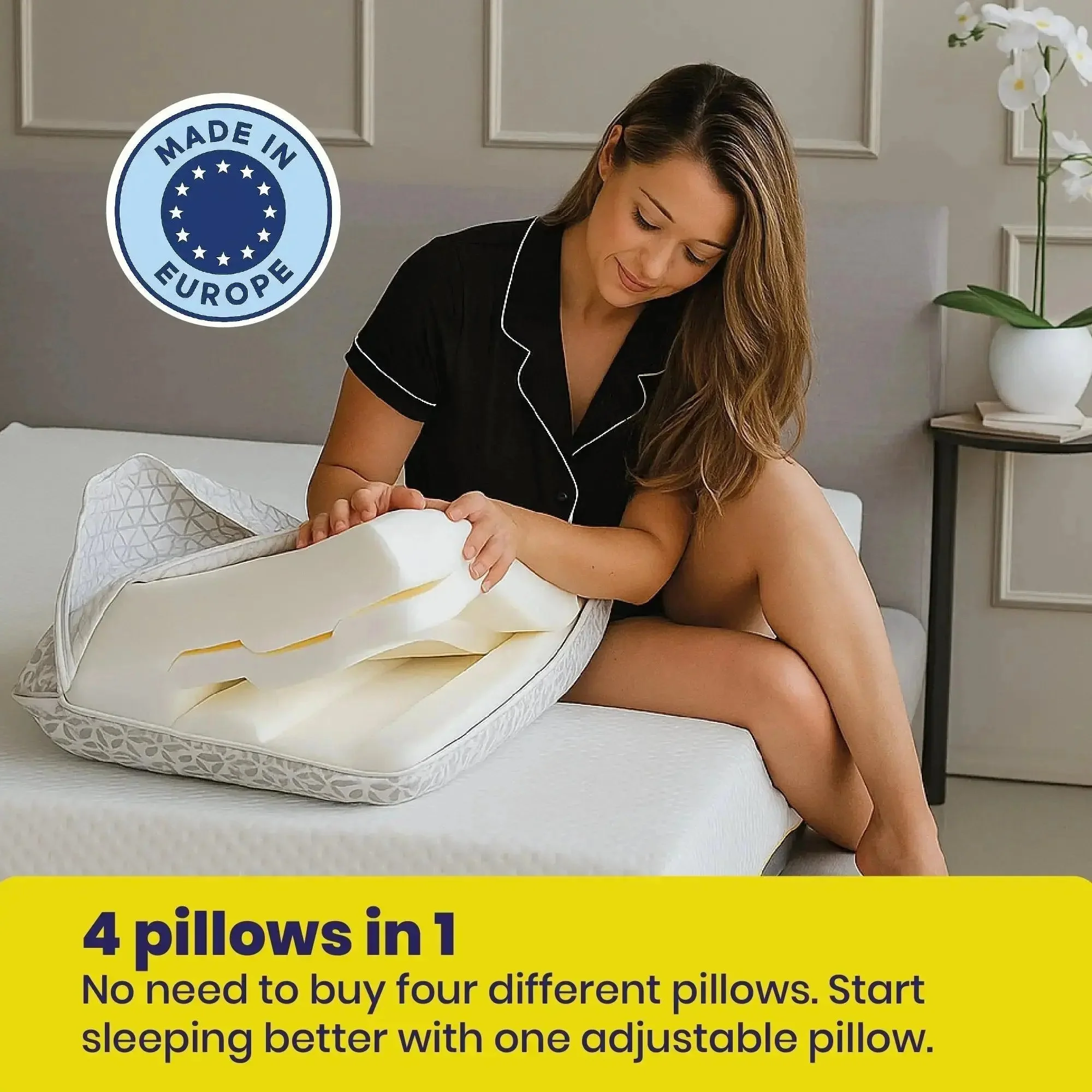 Brightr® Eclipse Adjustable Firm Memory Foam Pillow bundle - Image 8